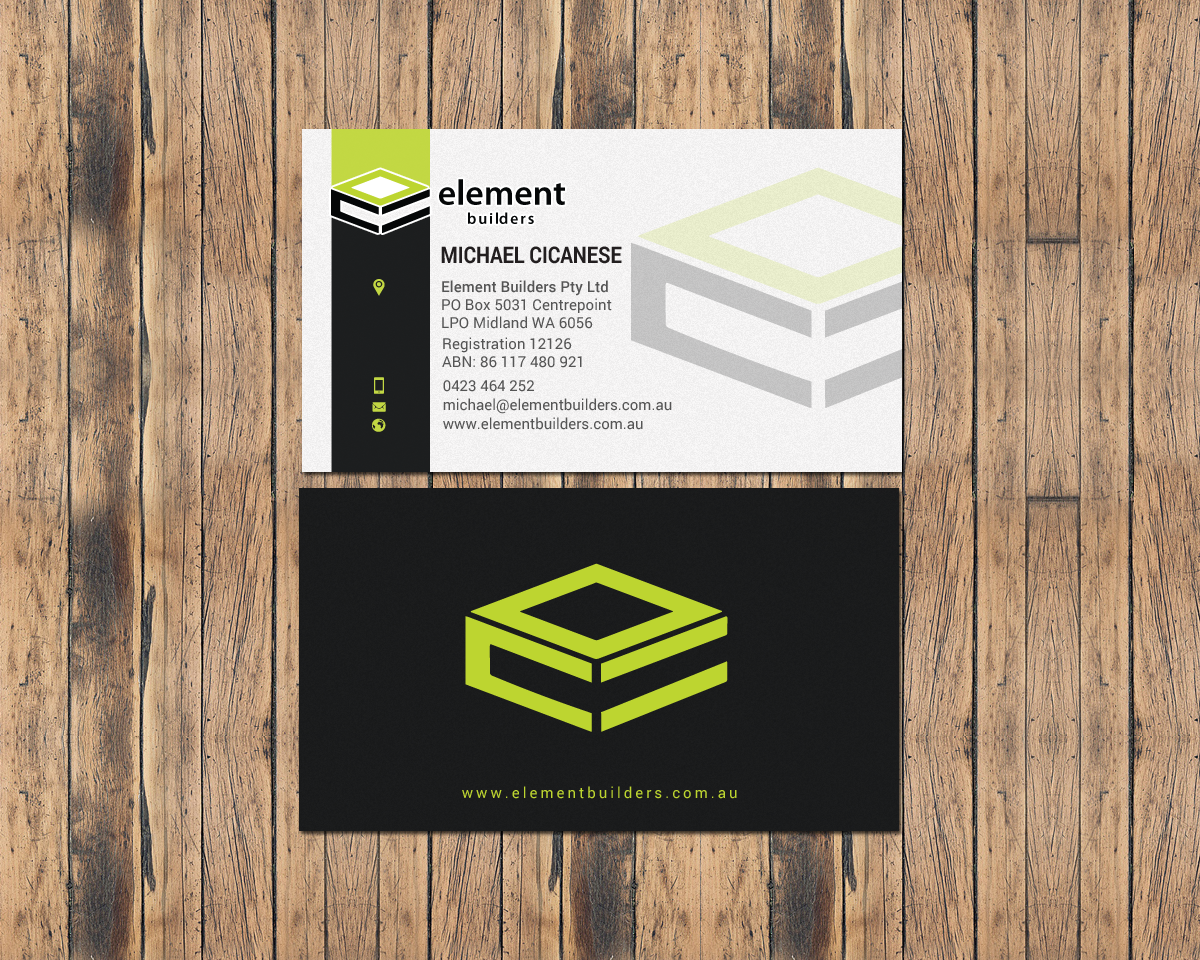 Visitenkarten-Design von chandrayaan.creative für Element Builders | Design #15703621
