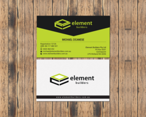 Business Card Design by chandrayaan.creative for Element Builders | Design: #15706379