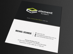 Business Card Design by chandrayaan.creative for Element Builders | Design: #15706856