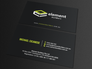 Business Card Design by chandrayaan.creative for Element Builders | Design: #15706857