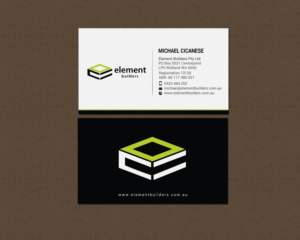 Business Card Design by chandrayaan.creative for Element Builders | Design: #15706858