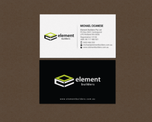Business Card Design by chandrayaan.creative for Element Builders | Design: #15706860