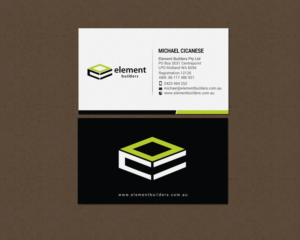 Business Card Design by chandrayaan.creative for Element Builders | Design: #15706893