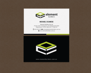 Business Card Design by chandrayaan.creative for Element Builders | Design: #15706894