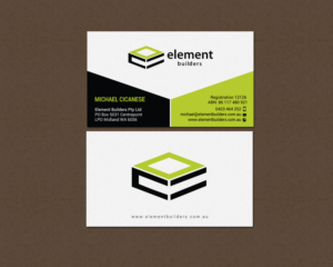 Business Card Design by chandrayaan.creative for Element Builders | Design: #15706899