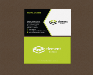 Business Card Design by chandrayaan.creative for Element Builders | Design: #15706985