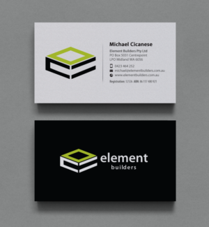 Business Card Design by chandrayaan.creative for Element Builders | Design: #15707070