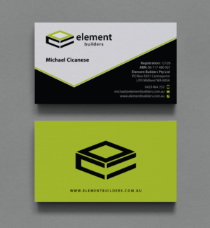 Business Card Design by chandrayaan.creative for Element Builders | Design: #15707437