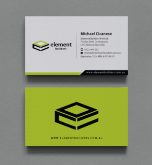 Business Card Design by chandrayaan.creative for Element Builders | Design: #15707440