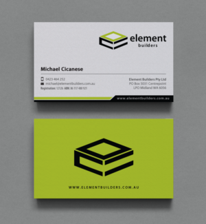 Business Card Design by chandrayaan.creative for Element Builders | Design: #15707446