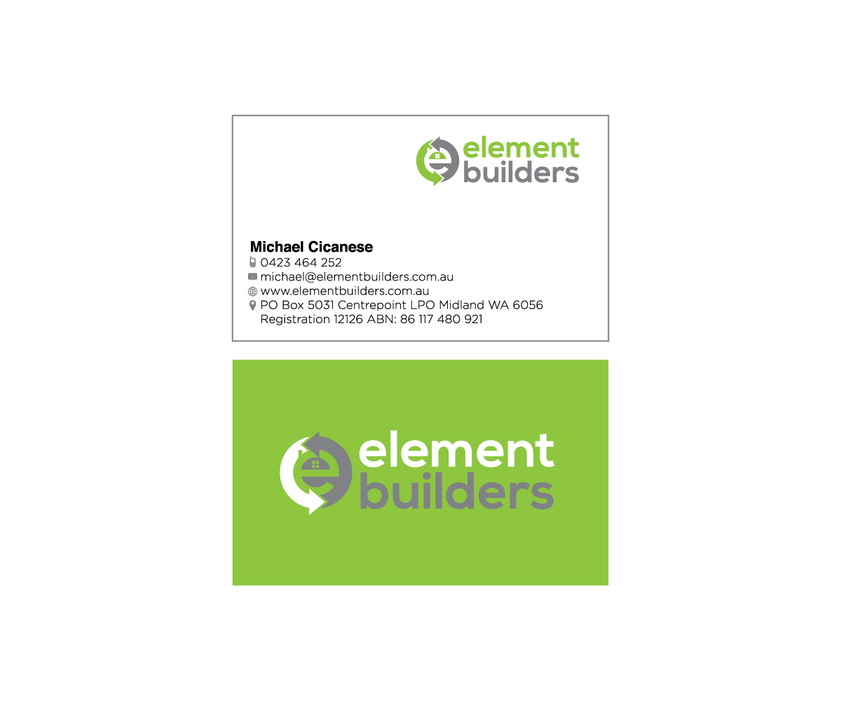 Diseño de Tarjeta de Presentación por Boon para Element Builders | Diseño #15701587