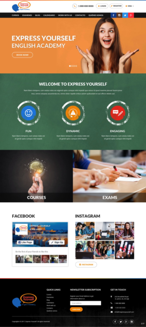 Web Design by pb for Express Yourself English Academy | Design: #15722078