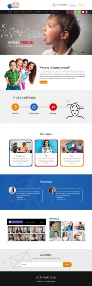 Web Design by pb for Express Yourself English Academy | Design: #15723007