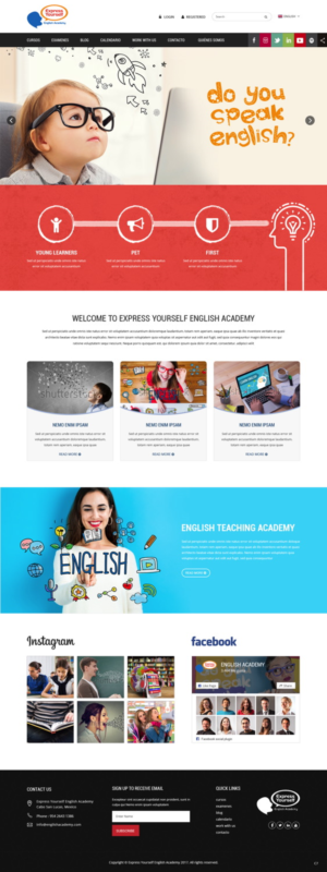 Web Design by pb for Express Yourself English Academy | Design: #15723008