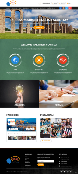 Web Design by pb for Express Yourself English Academy | Design: #15736166
