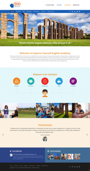 Web Design by pb for Express Yourself English Academy | Design: #15736168