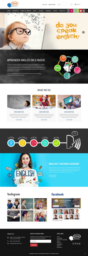 Web Design by pb for Express Yourself English Academy | Design: #15798860