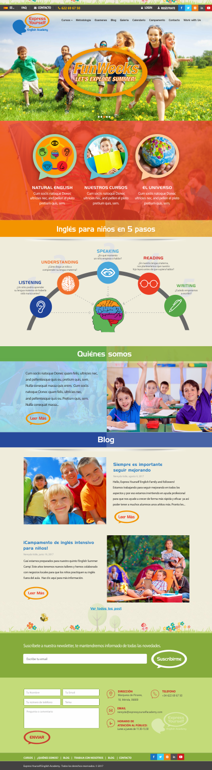 Web Design by CreativeIyke for Express Yourself English Academy | Design #15763706