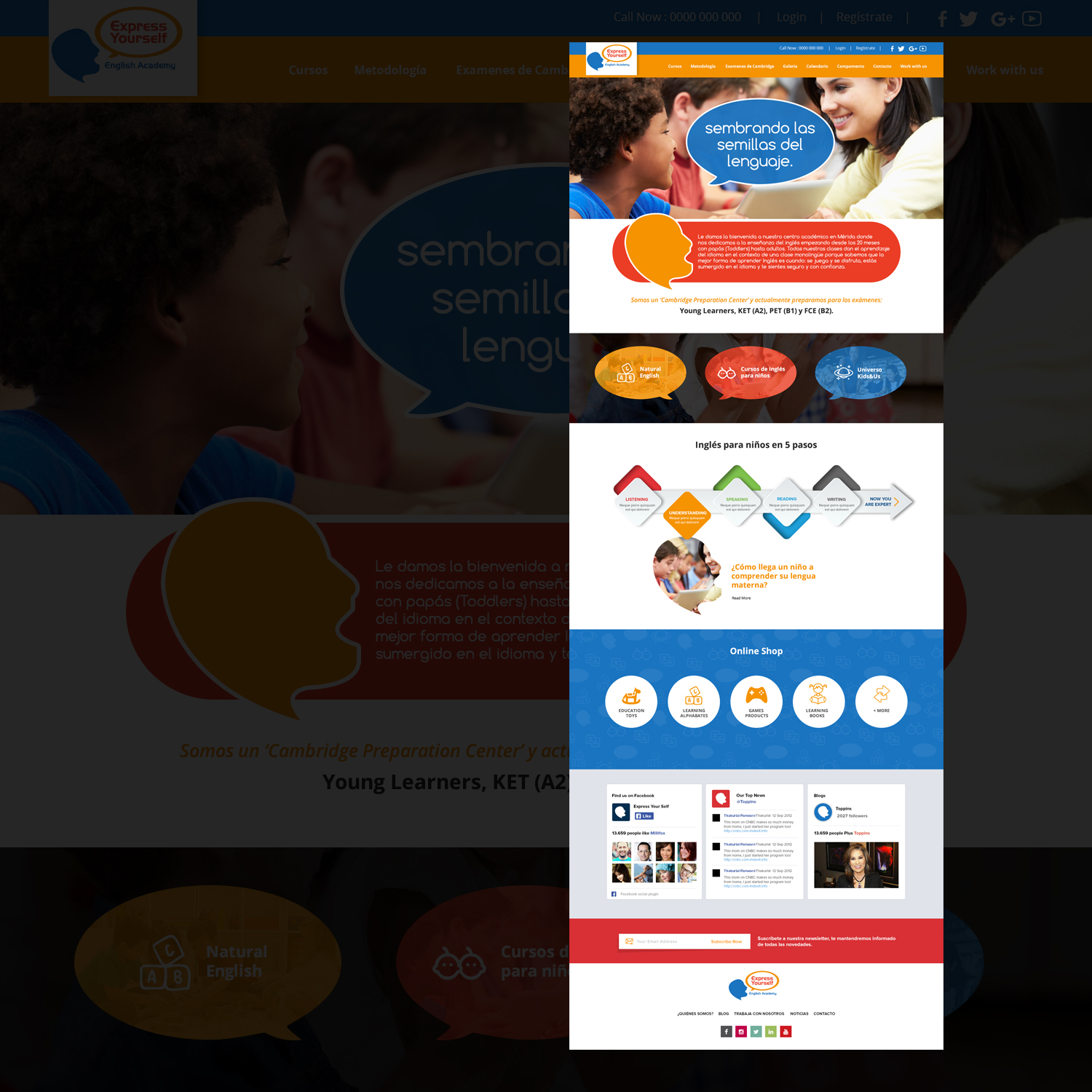 Web Design by lemosys infotech for Express Yourself English Academy | Design #15732521
