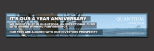 Quantium 4 year anniversary - newpaper ad | Diseño de Anuncio de Prensa por banedsgn