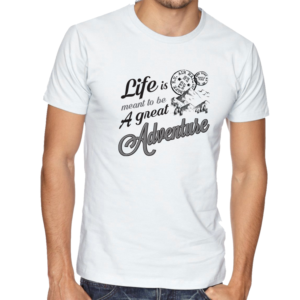 life is an adventure simple tee shirt design | T-shirt Design by falcon.wings