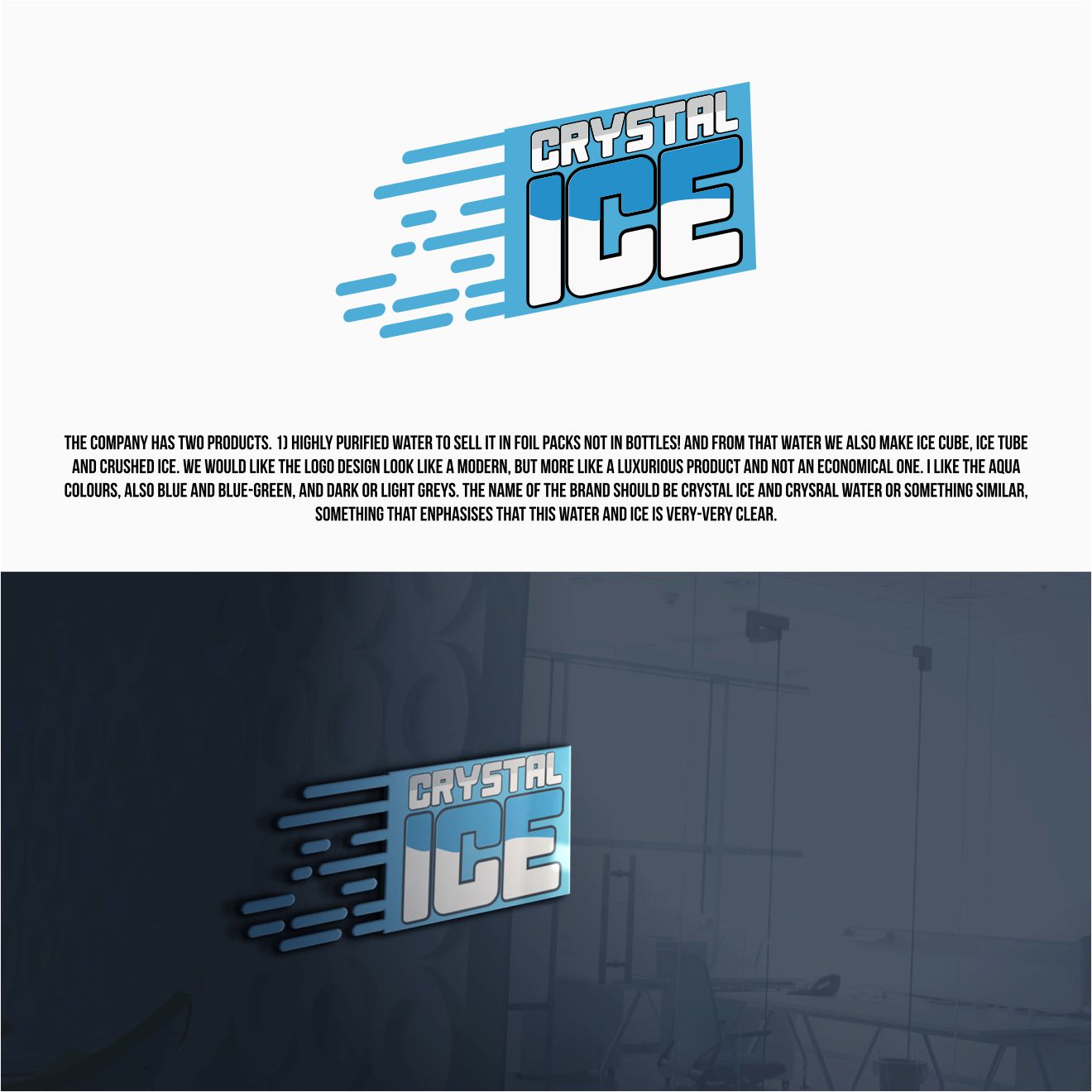 Logo Design by hayrezaa 2 for Crystal Ice | Design #15708381
