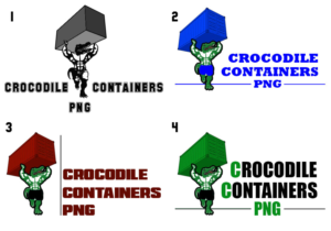 Crocodile Containers PNG | Logo Design by edge design