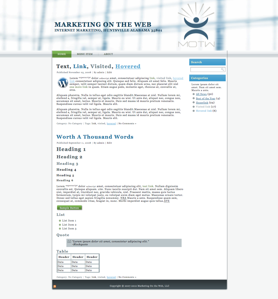 Diseño Wordpress por mikey247 para este proyecto | Diseño #586606