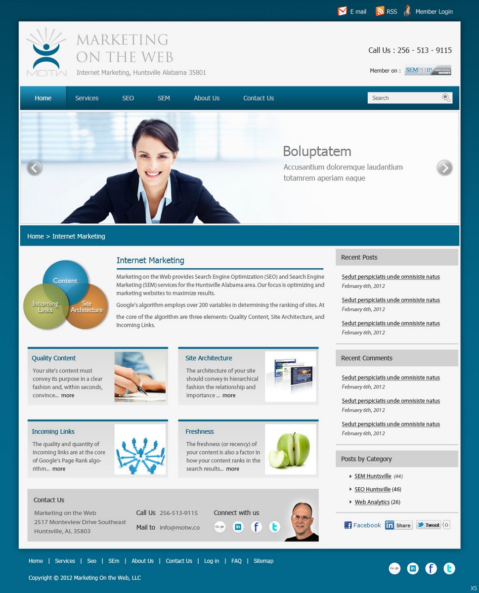 Diseño Wordpress por pb para este proyecto | Diseño #599730