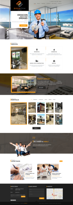 Win a client for life ! Construction Company Website Design   | Diseño Web por Da Miracle