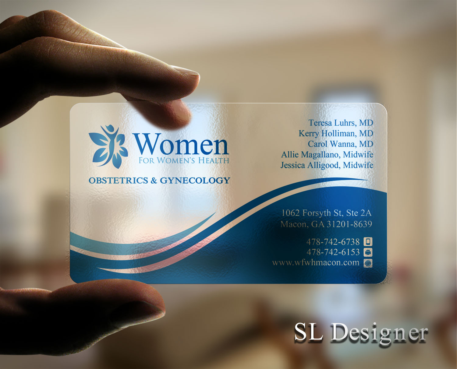 Business Card Design by SL Designer for WOMEN FOR WOMENS HEALTH | Design #15769028