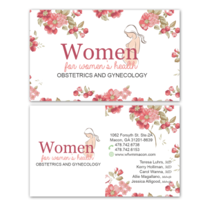 Design de Carte de Visite par Kiana Abrenilla pour WOMEN FOR WOMENS HEALTH | Design #15756748