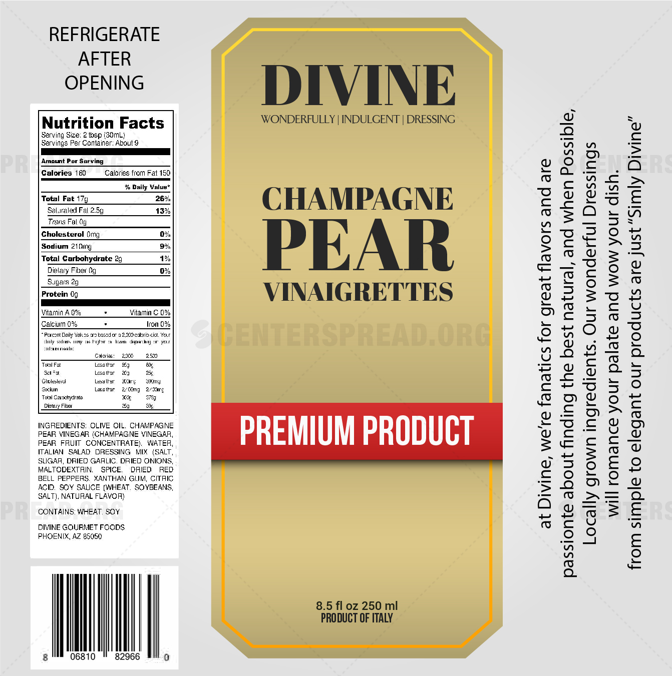 Packaging Design by CENTERSPREAD for Divine Gourmet Foods | Design #15861507