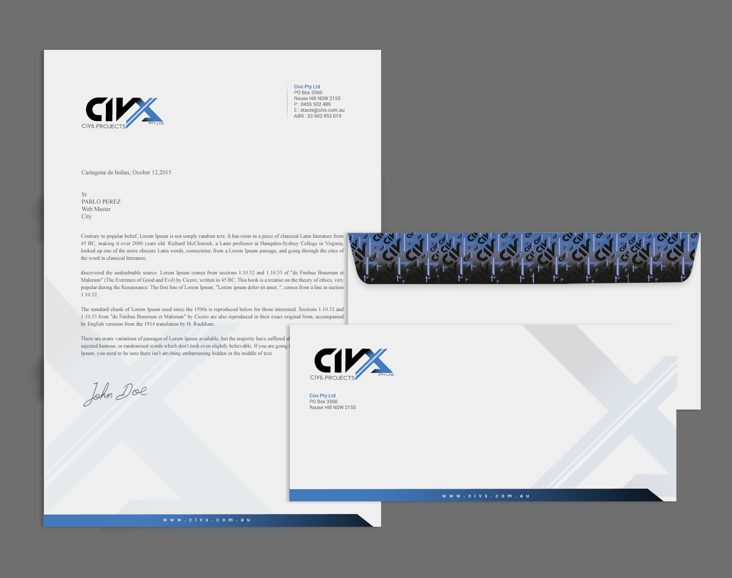 Diseño de Papelería por Brand aid para Civx Pty Ltd | Diseño #15736051