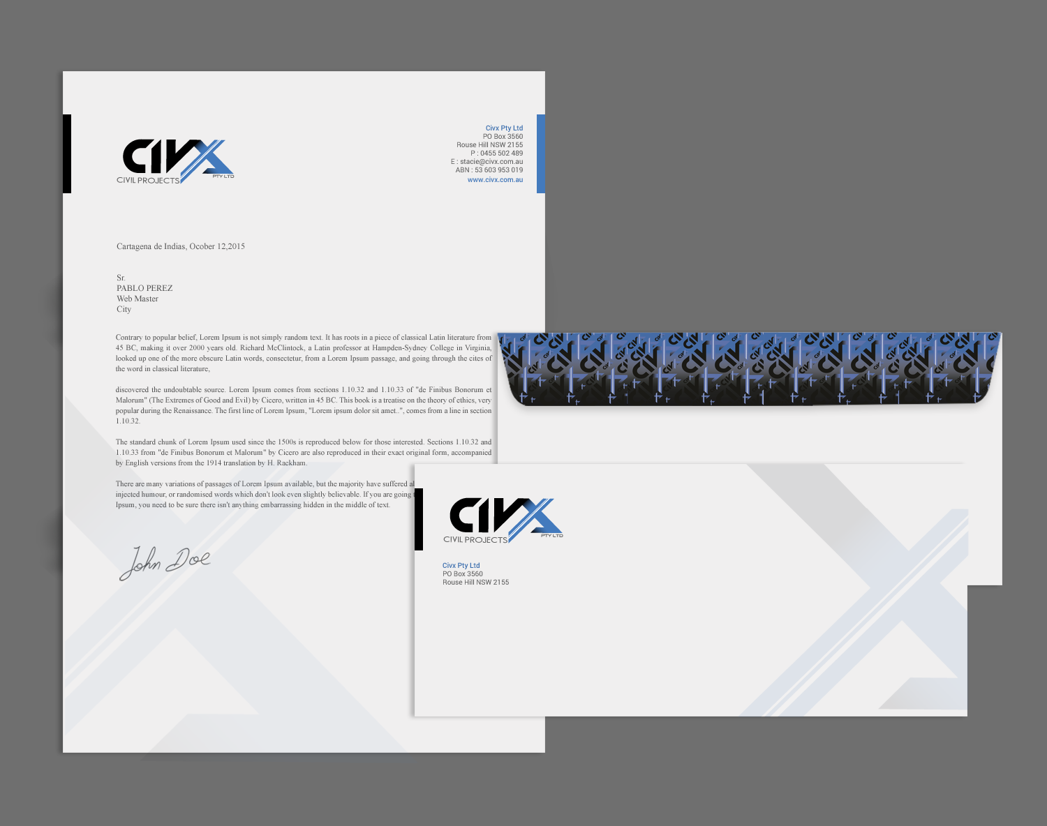 Diseño de Papelería por Brand aid para Civx Pty Ltd | Diseño #15736052