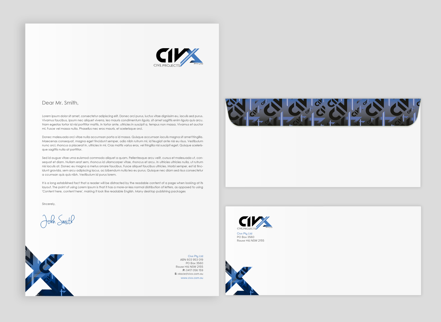 Stationery Design by chandrayaan.creative for Civx Pty Ltd | Design #15734624