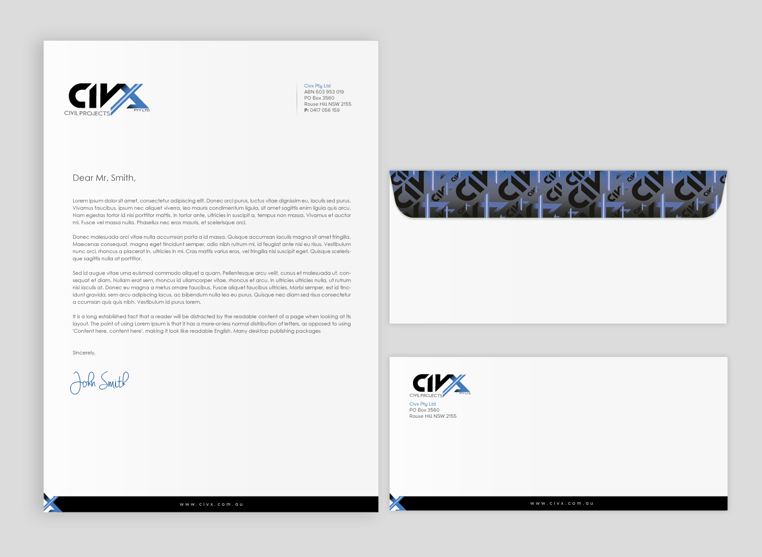 Stationery Design by chandrayaan.creative for Civx Pty Ltd | Design #15734625