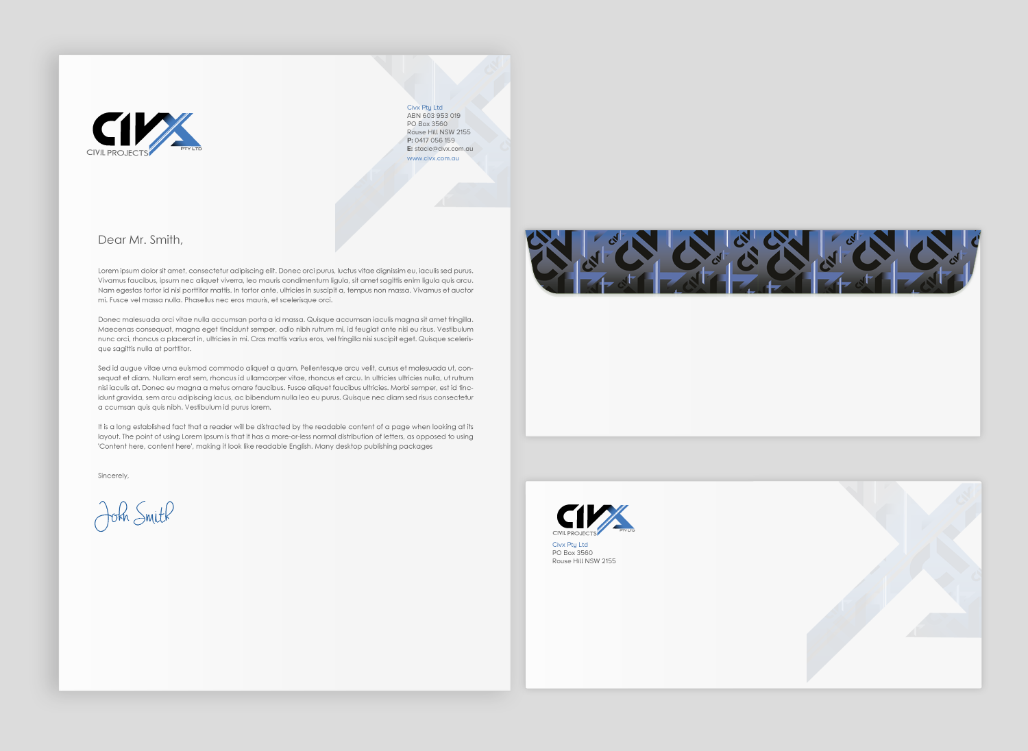 Stationery Design by chandrayaan.creative for Civx Pty Ltd | Design #15734631