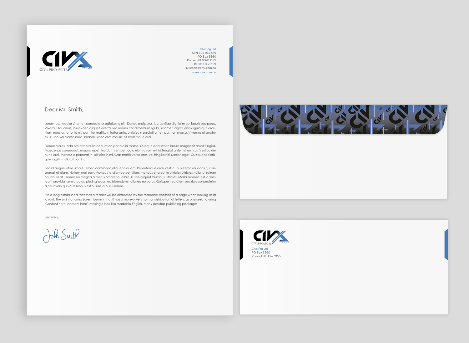 Stationery Design by chandrayaan.creative for Civx Pty Ltd | Design #15734656