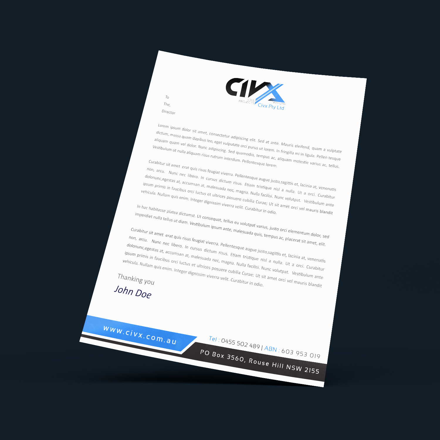 Stationery Design by Creative Jiniya for Civx Pty Ltd | Design #15731160