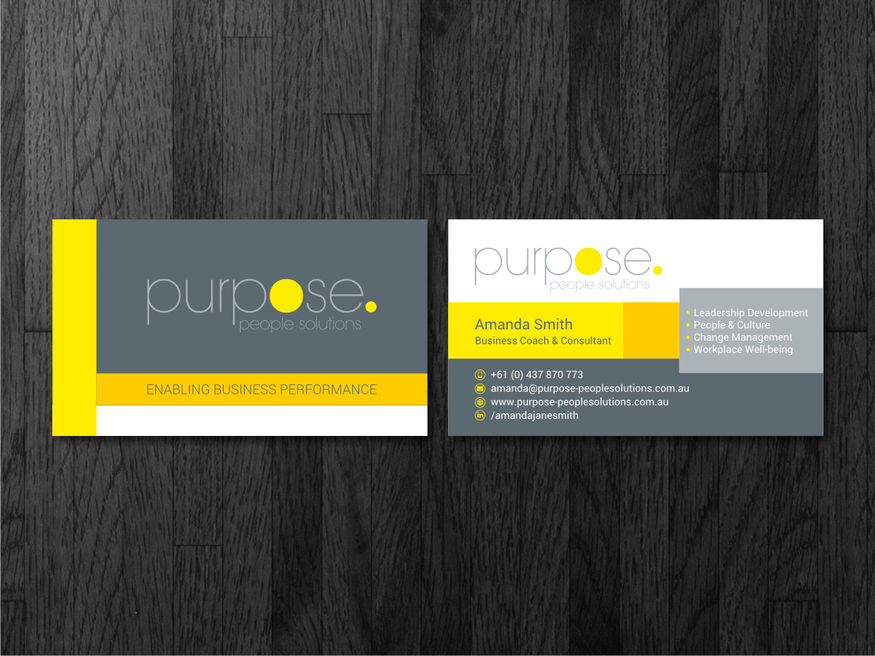 Business Card Design by Atvento Graphics for Purpose. People Solutions | Design #15719387