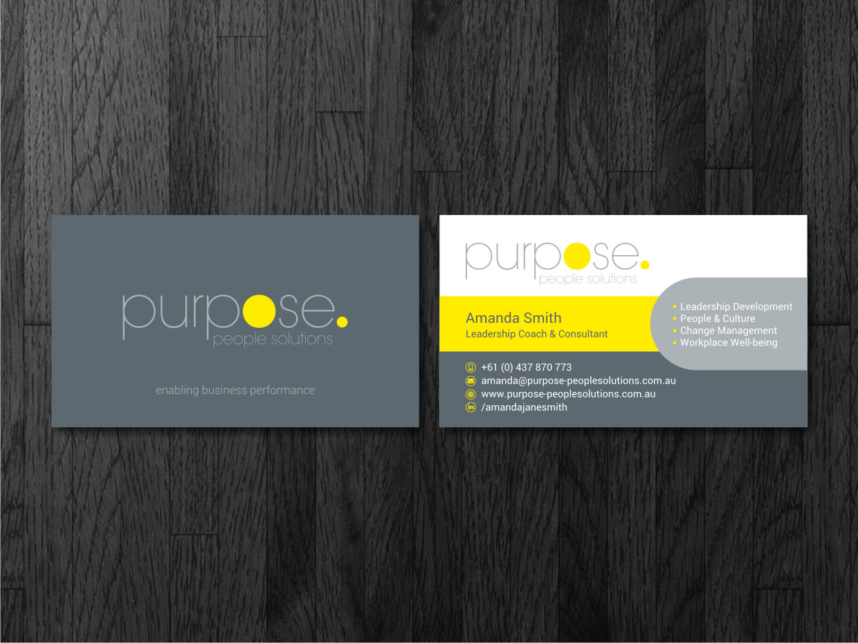 Business Card Design by Atvento Graphics for Purpose. People Solutions | Design: #15725648