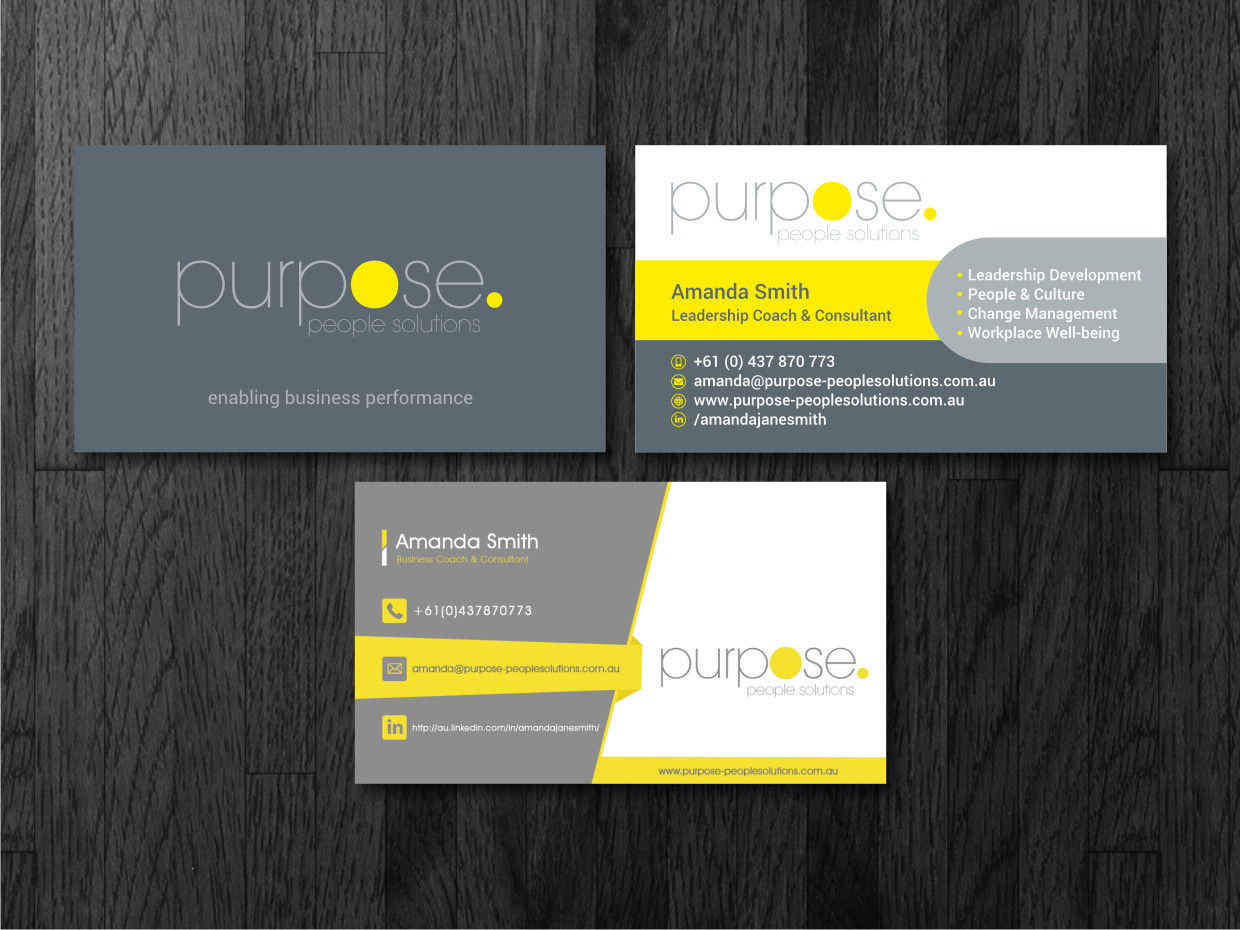 Business Card Design by Atvento Graphics for Purpose. People Solutions | Design #15729290
