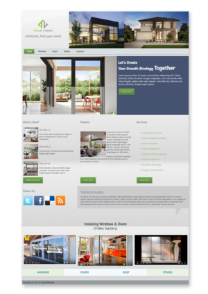 Diseño Wordpress por ANIL MJN para True Vision Windows & Doors | Diseño #15832586