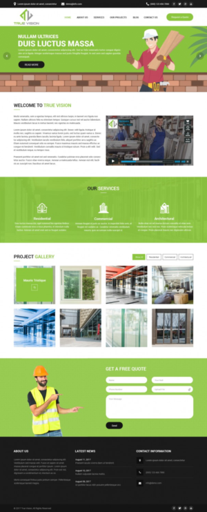 Diseño Wordpress por pentaxial para True Vision Windows & Doors | Diseño #15793797