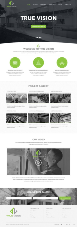 Wordpress Design by pb for True Vision Windows & Doors | Design: #15736395