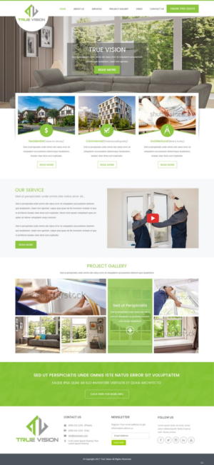 Wordpress Design by pb for True Vision Windows & Doors | Design: #15736414