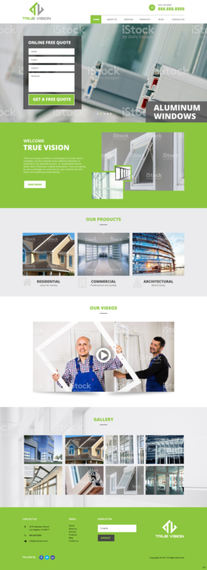 Wordpress Design by pb for True Vision Windows & Doors | Design: #15736417
