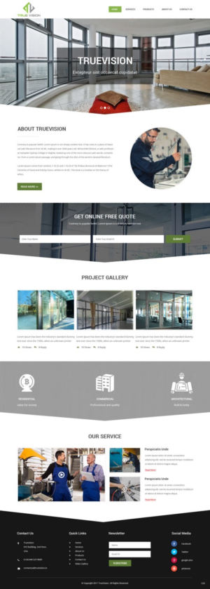Wordpress Design by pb for True Vision Windows & Doors | Design: #15736427