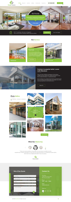 Wordpress Design by Ved Web Services for True Vision Windows & Doors | Design: #15754766